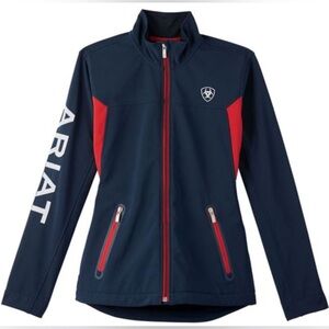 Ariat Softshell Team Riding Jacket - Navy & Red